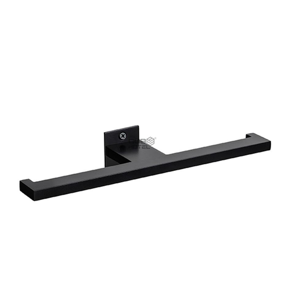 Porta Rolo Duplo Alumínio Preto